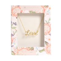 Love Script Necklace - GOLD
