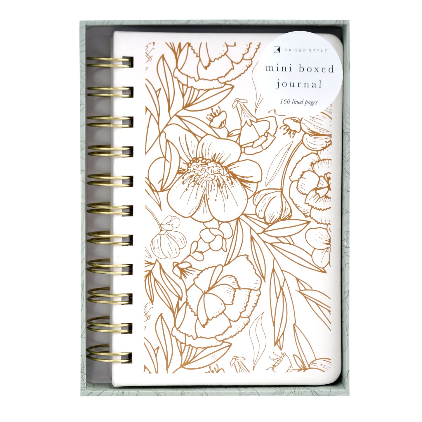 Mini Boxed Journal - Etched Floral