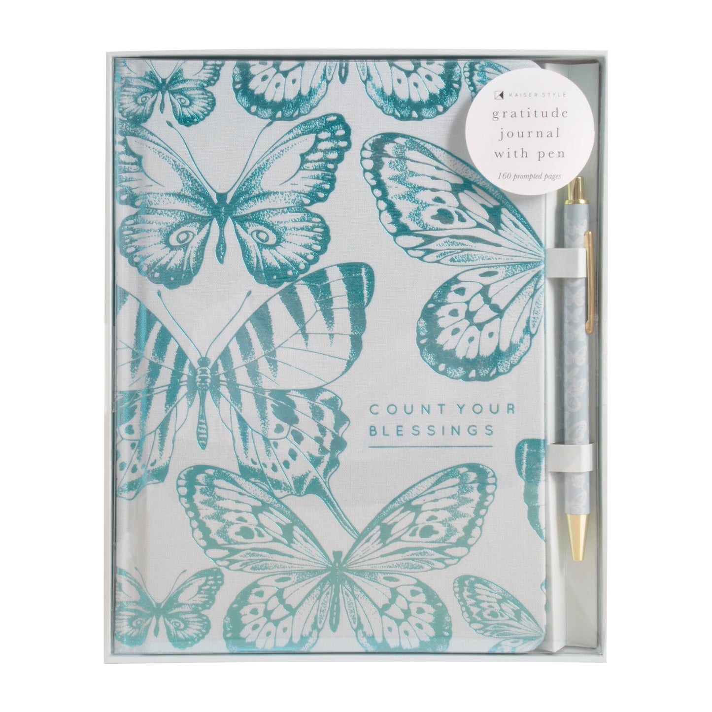 Prompted Journal With Pen - Butterfly Blessings