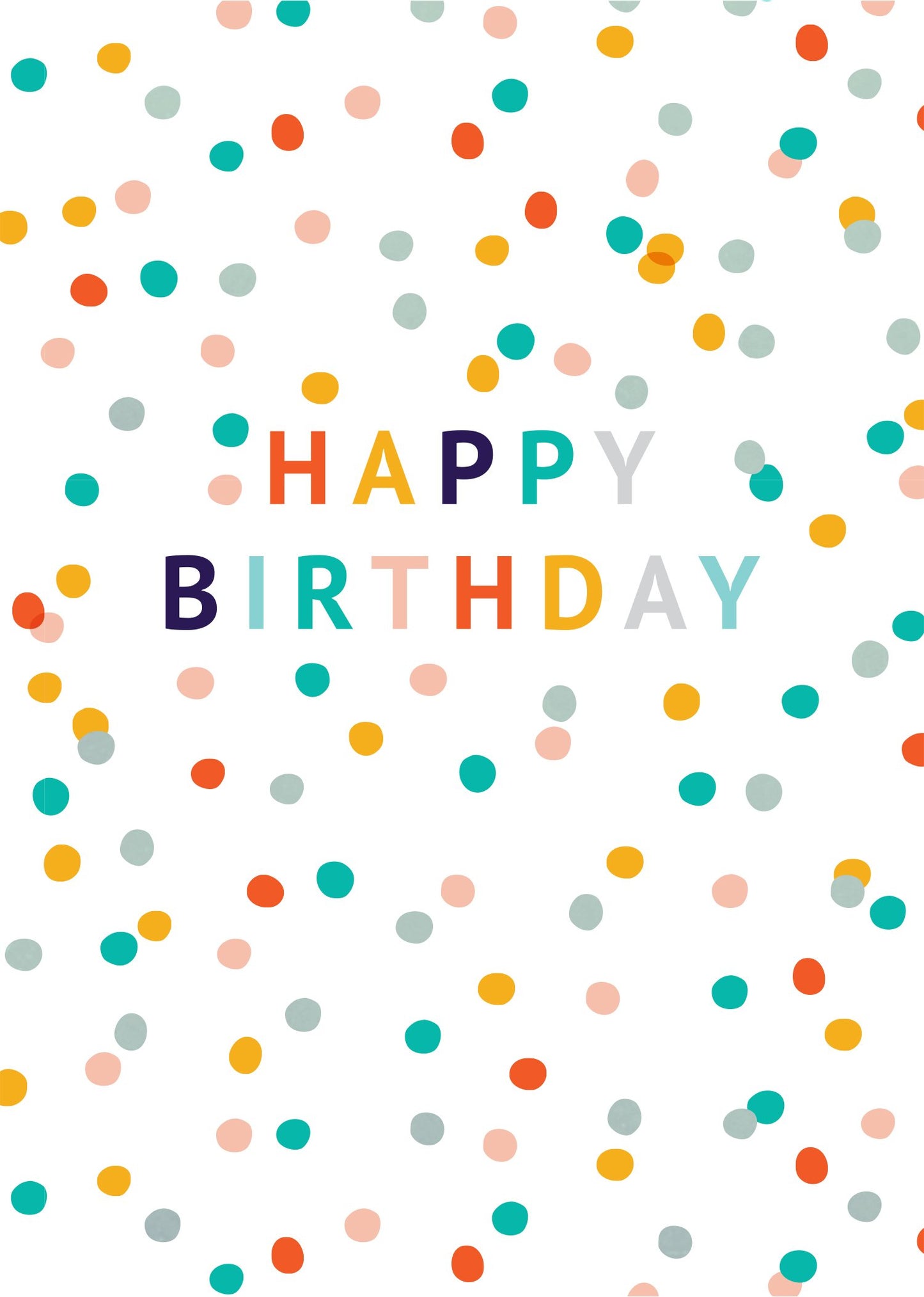 Birthday Card - Coloured Confetti