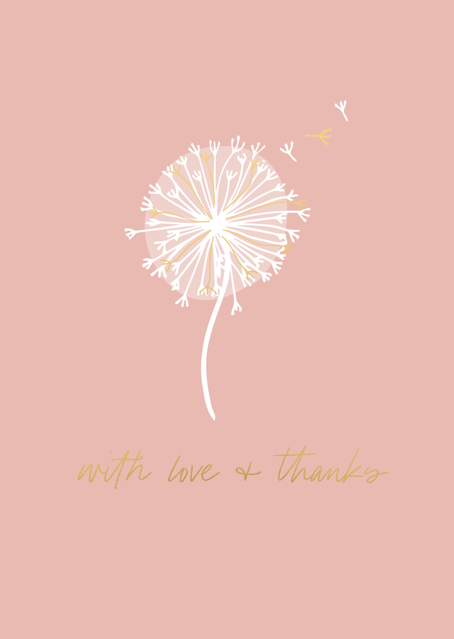 Greeting Card THANK YOU - DANDELION THANKS