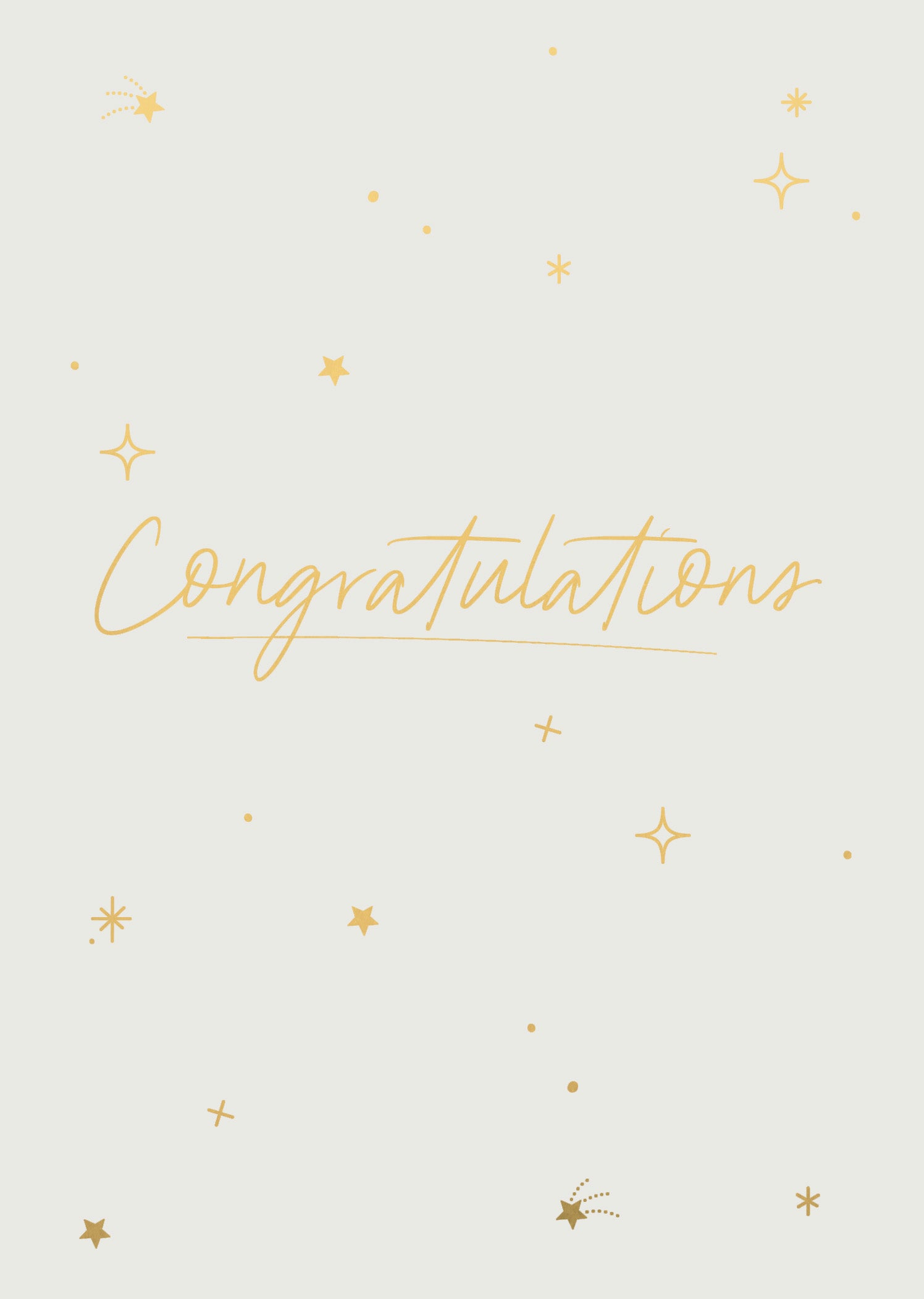 Greeting Card Card CONGRATS - STARRY CONGRATULATIONS