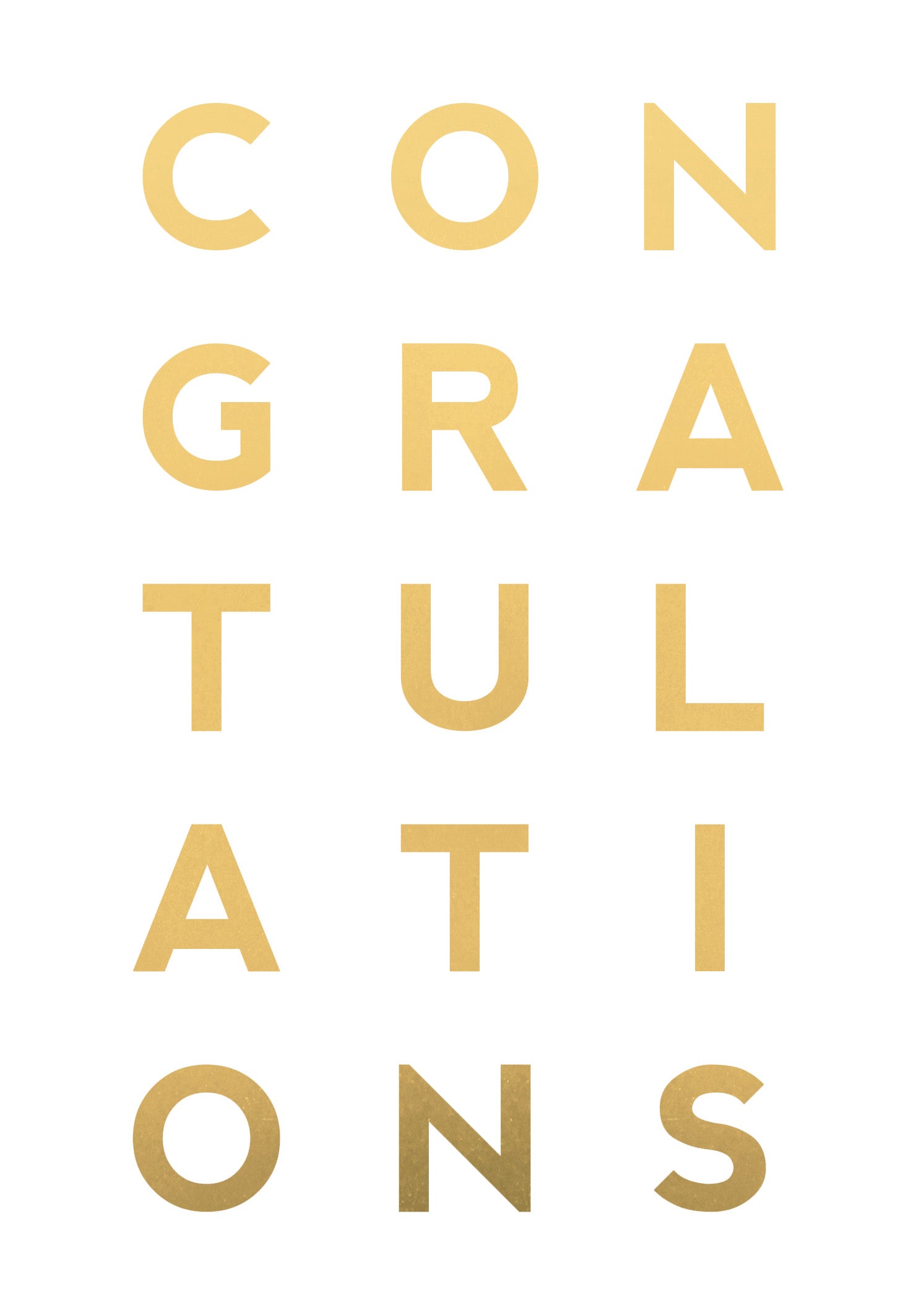 Greeting Card Card CONGRATS - CONGRATULATIONS GOLD